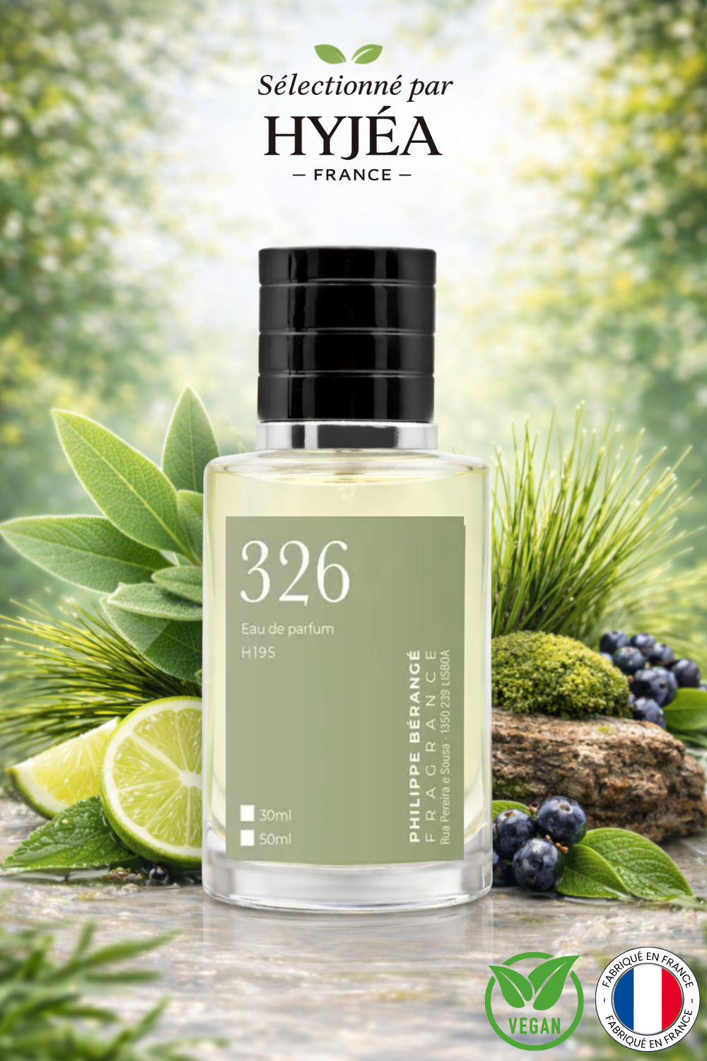 326 Homme – Eau de Parfum Inspirée de La Nuit de L’Homme – Orientale Fraîche – Sélectionnée par HYJÉA France 30 ML