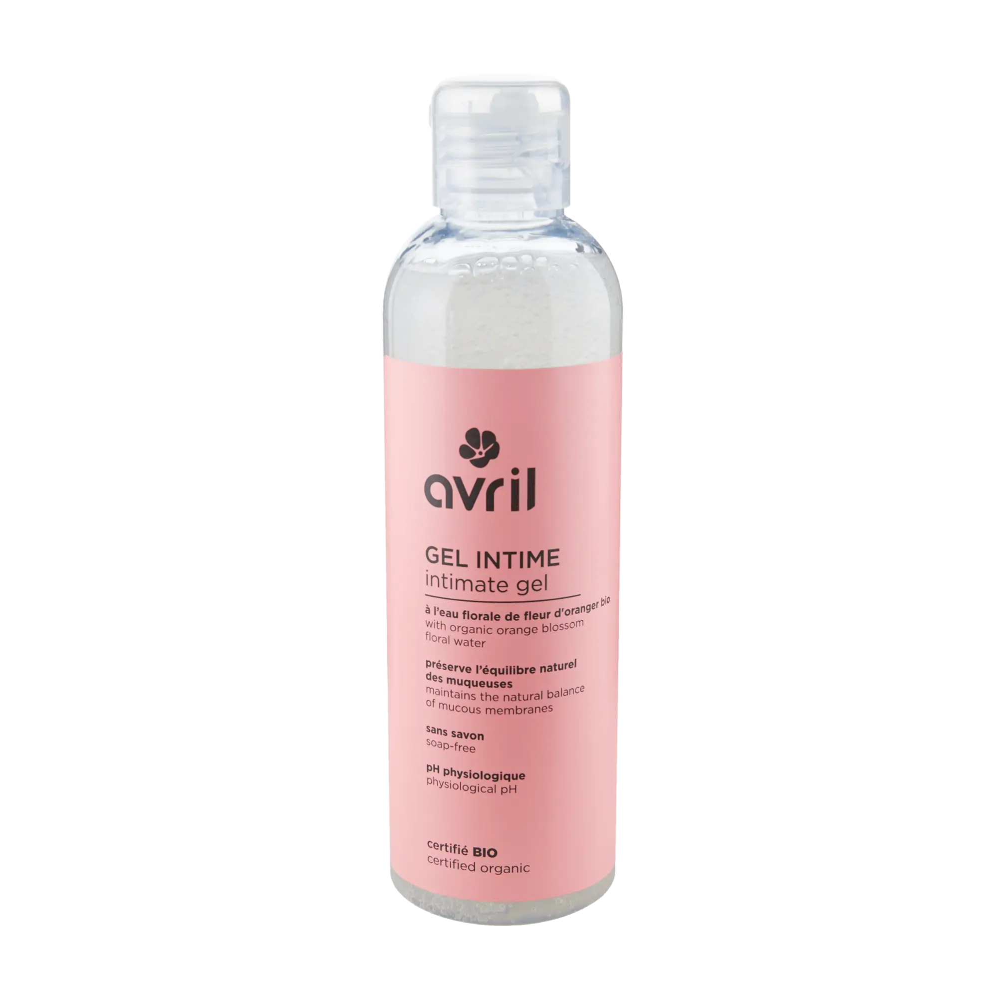 Gel Intime Certifié Bio – Avril À l’eau florale d’oranger bio – Extrait de calendula bio