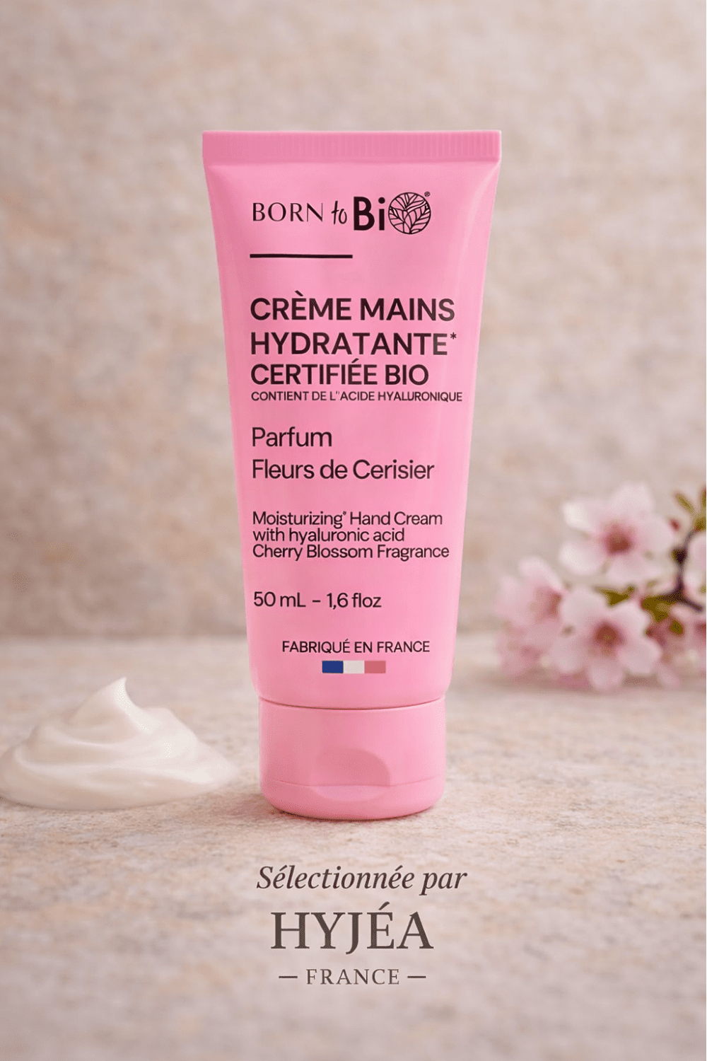 Crème mains acide hyaluronique Born To BIO - Certifiée Bio - HYJÉA
