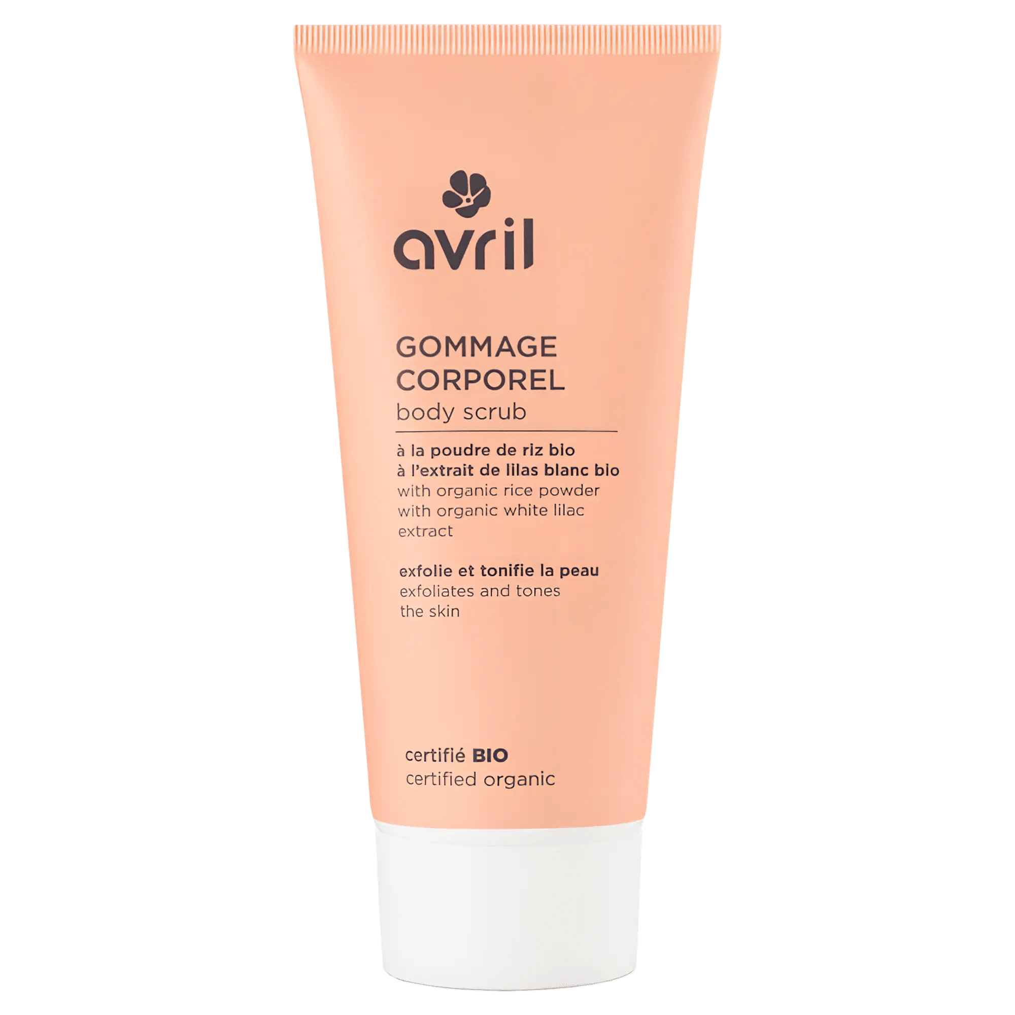 Gommage Corporel Certifié Bio – Avril À la poudre de riz bio – Extrait de lilas blanc bio - HYJÉA
