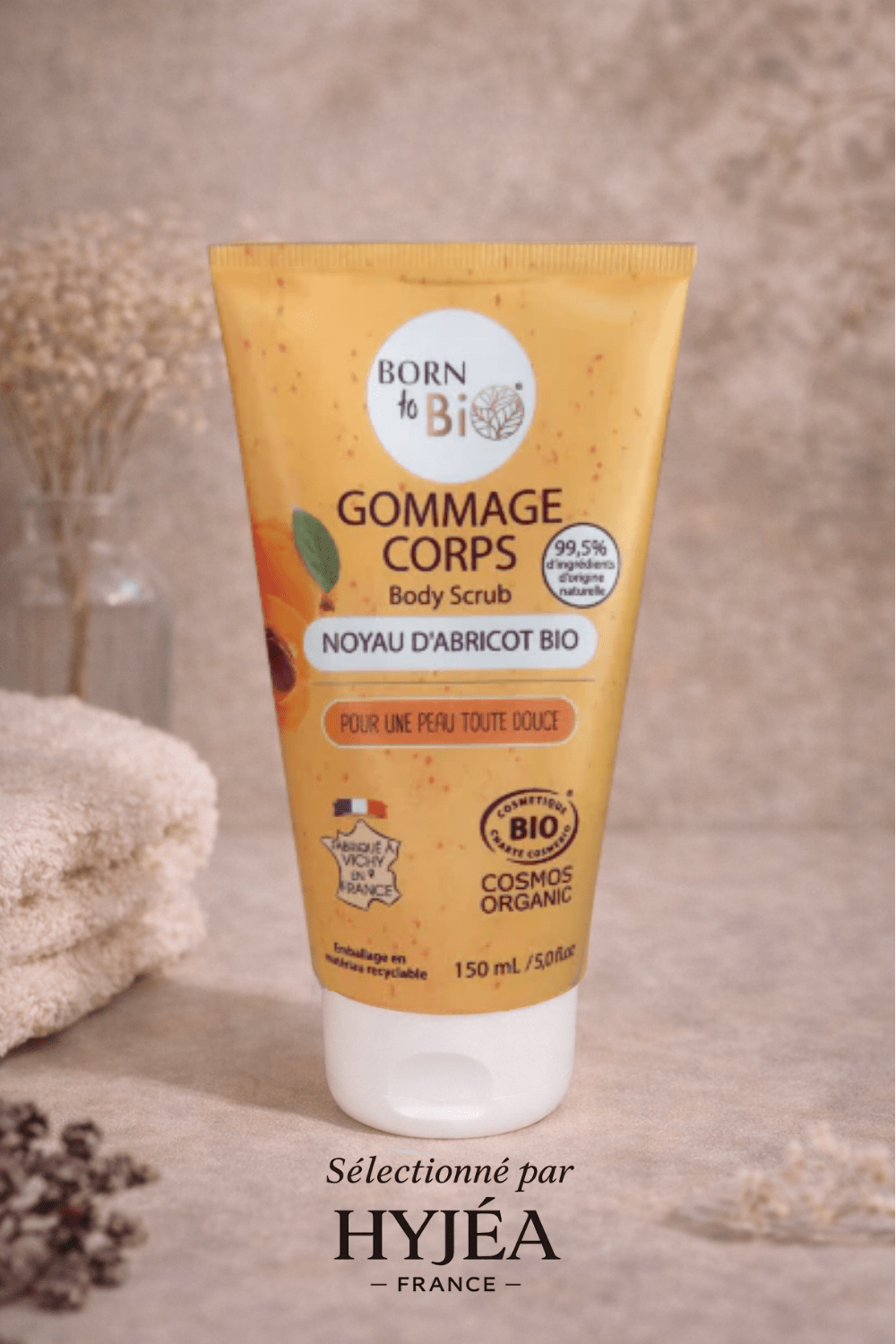 Gommage Corps Noyau d’Abricot Certifié Bio – Born to Bio 150 ml - HYJÉA