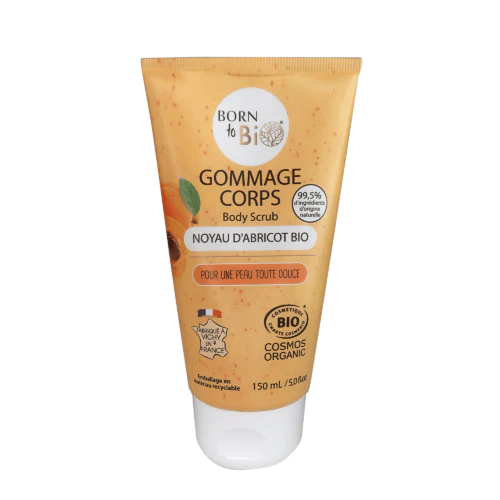 Gommage Corps Noyau d’Abricot Certifié Bio – Born to Bio 150 ml