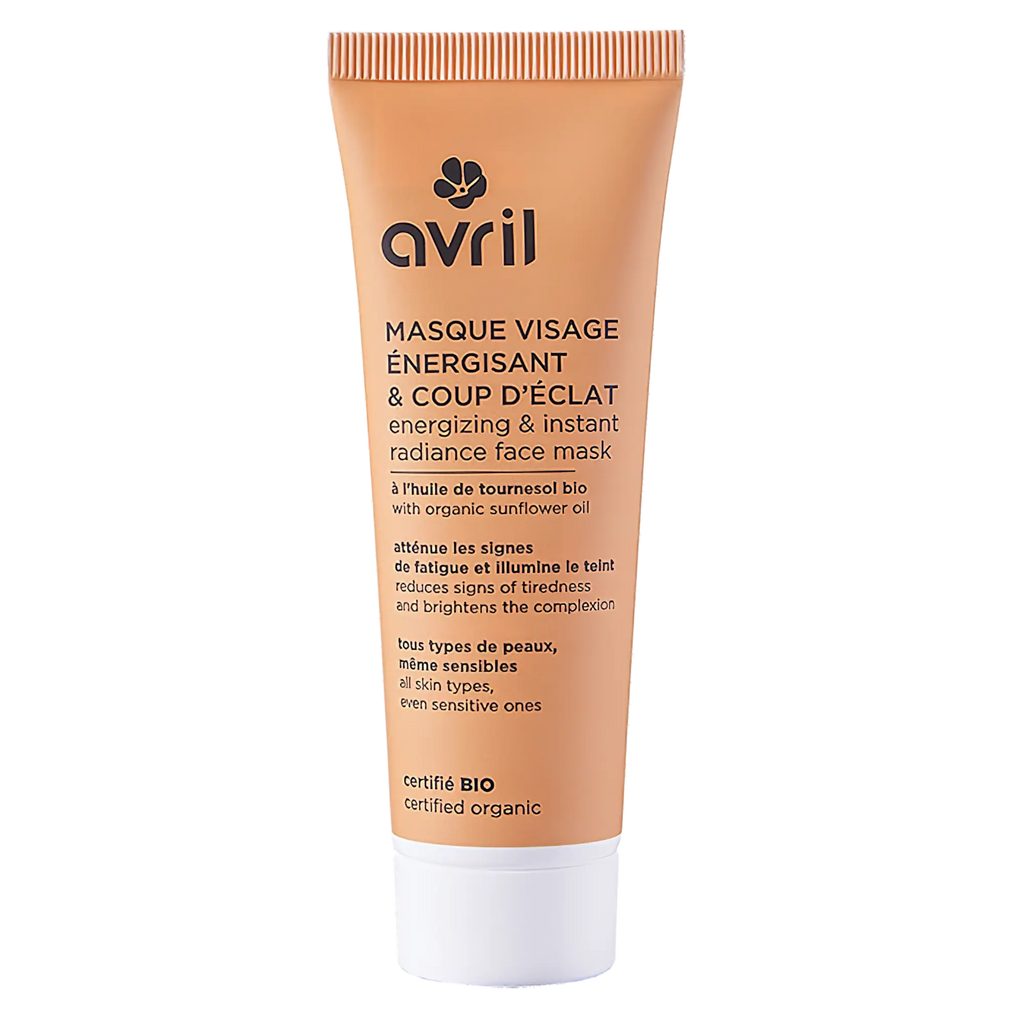 Masque Visage Énergisant & Coup d’Éclat Certifié Bio – Avril À l’extrait de fraise des bois – Extrait d’algue verte – Huile de tournesol bio 50 ml