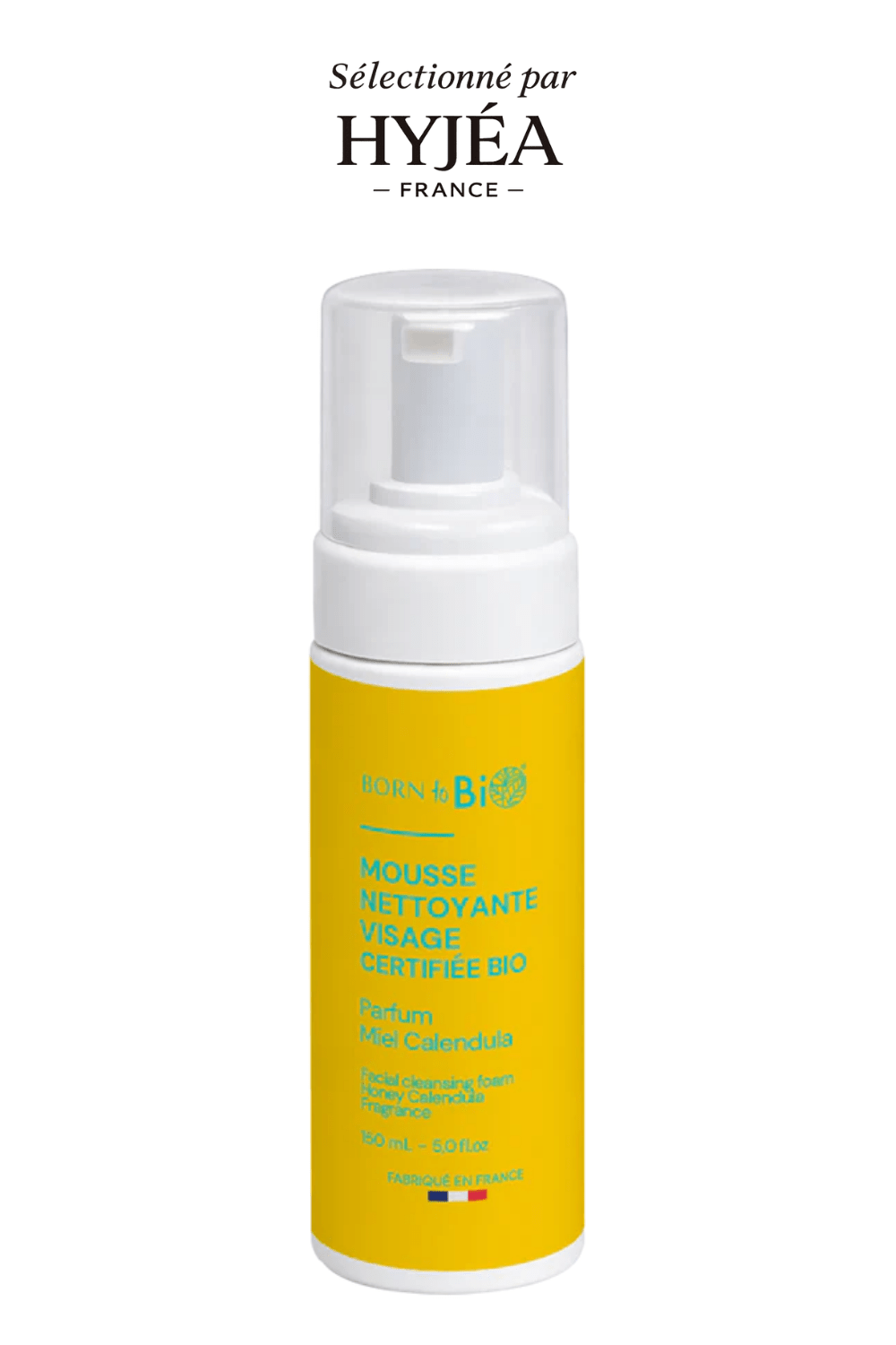 Mousse Nettoyante Visage Miel Calendula Born to Bio - Certifiée Bio 150 ml - HYJÉA