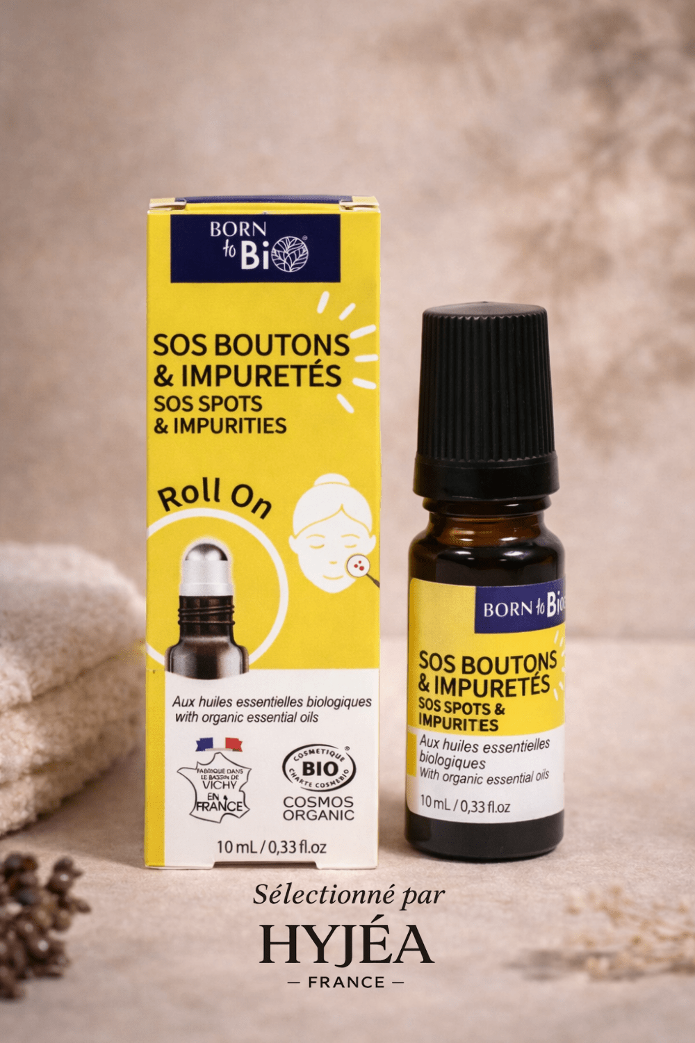 Roll - On SOS Boutons & Impuretés Certifié Bio – Born to Bio 10 ml - HYJÉA