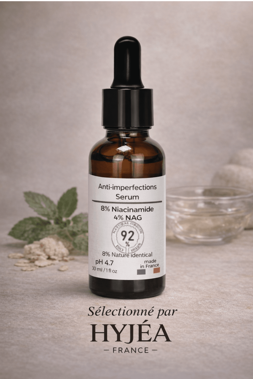 Sérum Anti - Imperfections 8 % Niacinamide + 4 % N - Acetyl Glucosamine - HYJÉA
