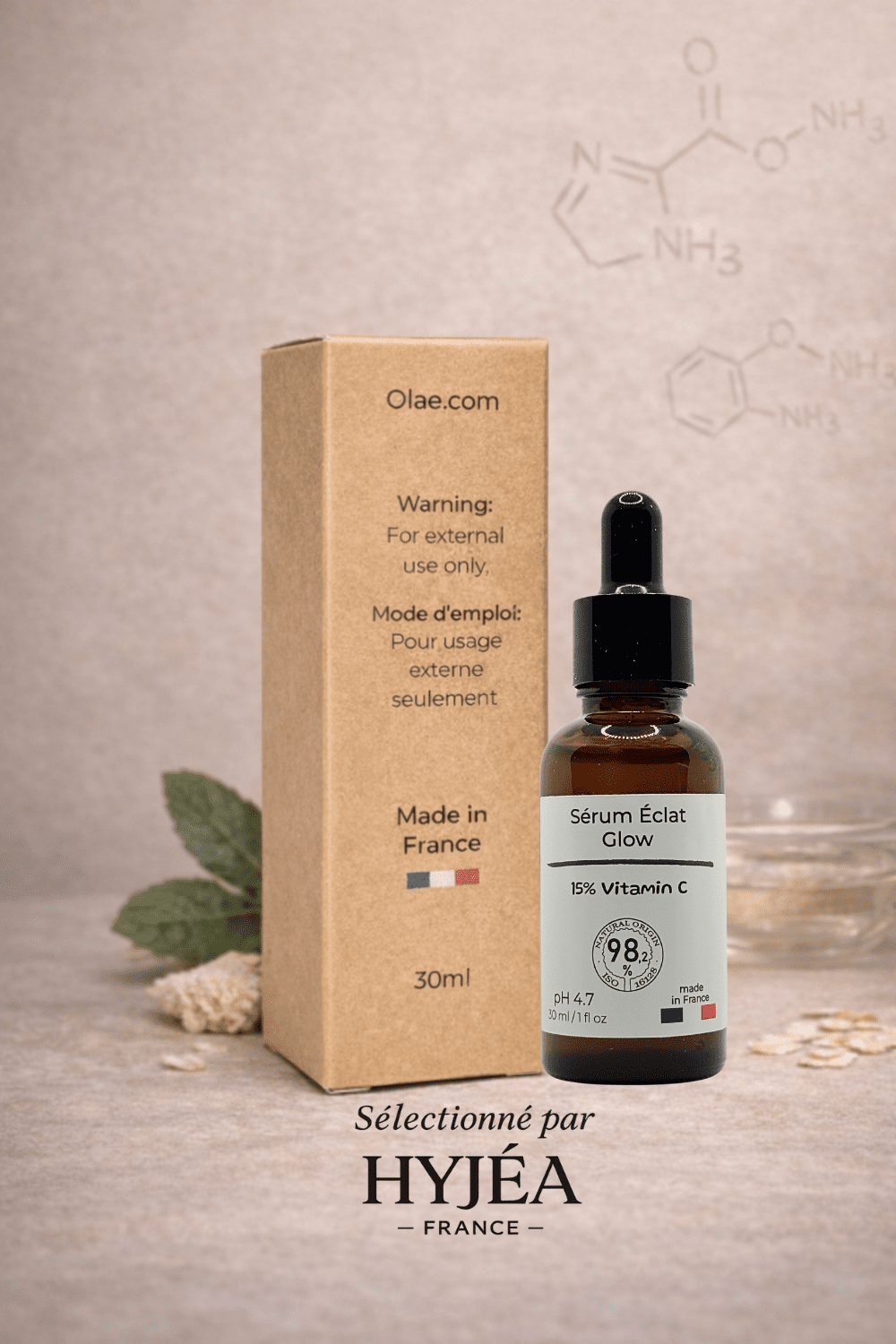 Sérum Vitamine C 15 % À l’acide éthyl ascorbique – 30 ml - HYJÉA