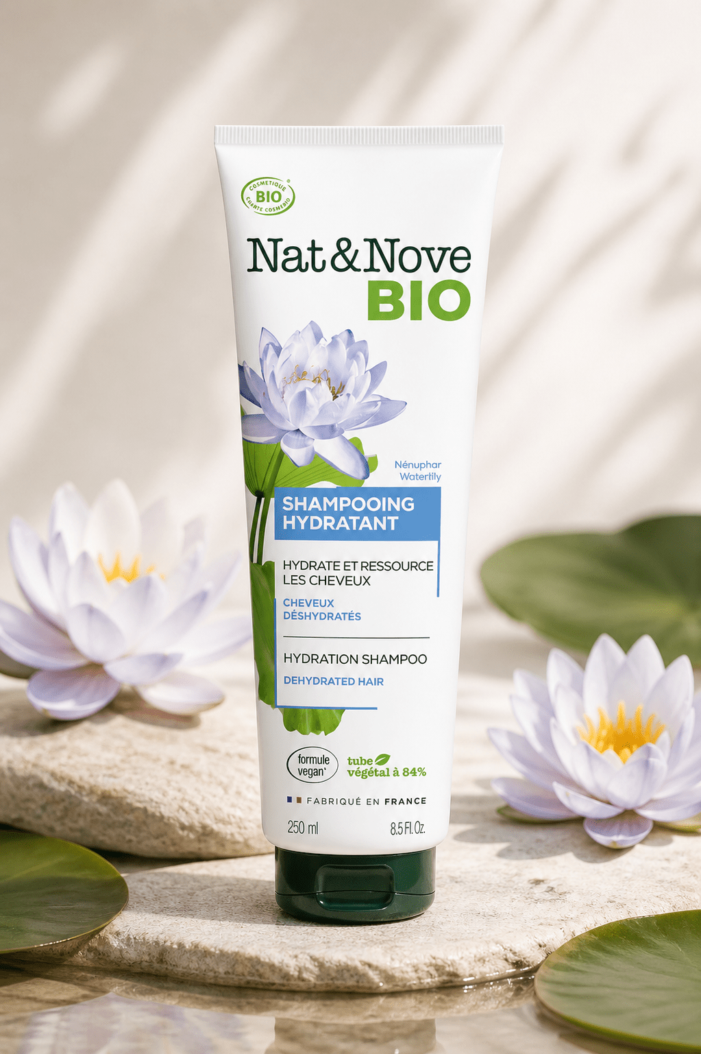 Shampooing Hydratant BIO NAT&NOVE – Cheveux déshydratés – 250ml - HYJÉA