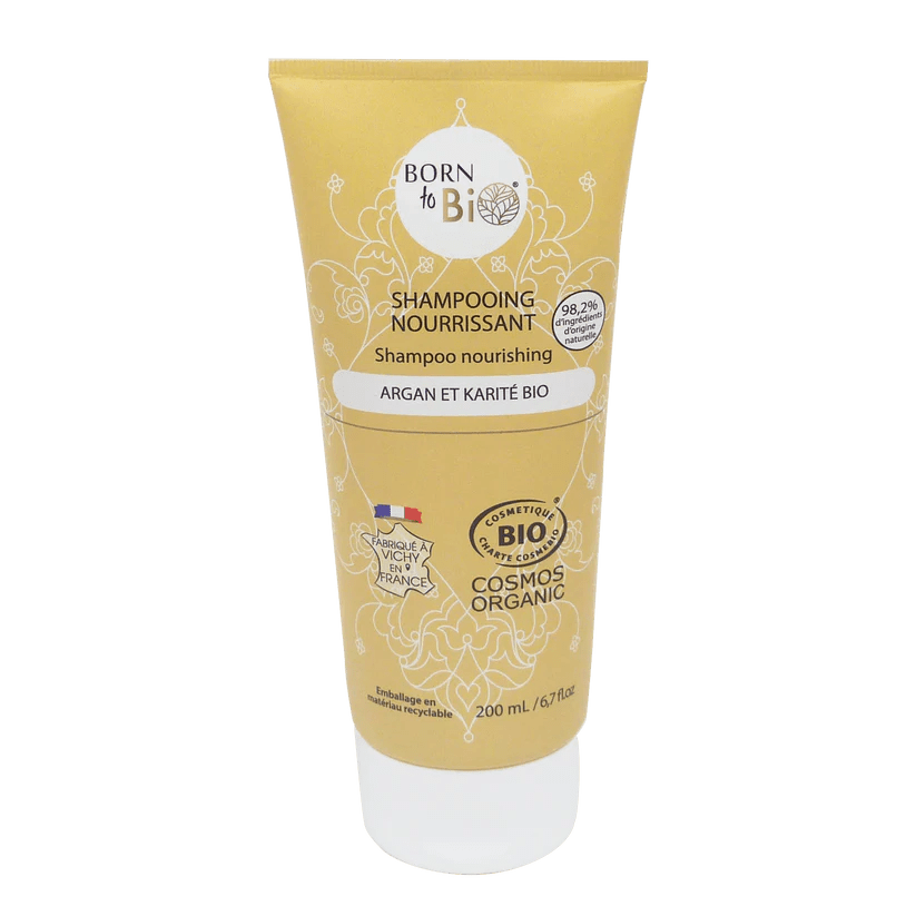 Shampooing Nourrissant Argan et Karité (Cheveux Secs) Born To BIO - Certifié Bio - HYJÉA