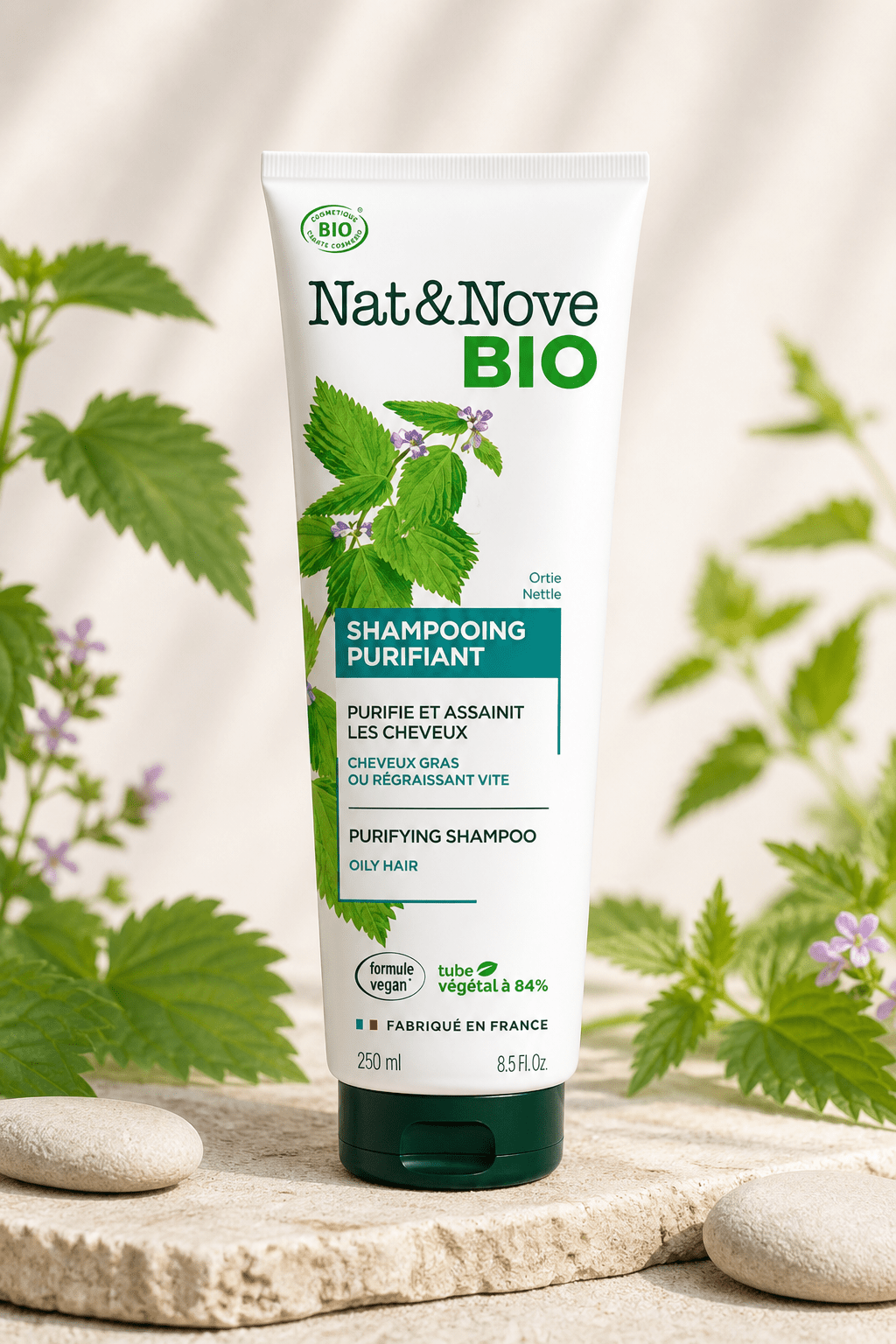 Shampooing Purifiant BIO NAT&NOVE – Cheveux gras – 250ml - HYJÉA